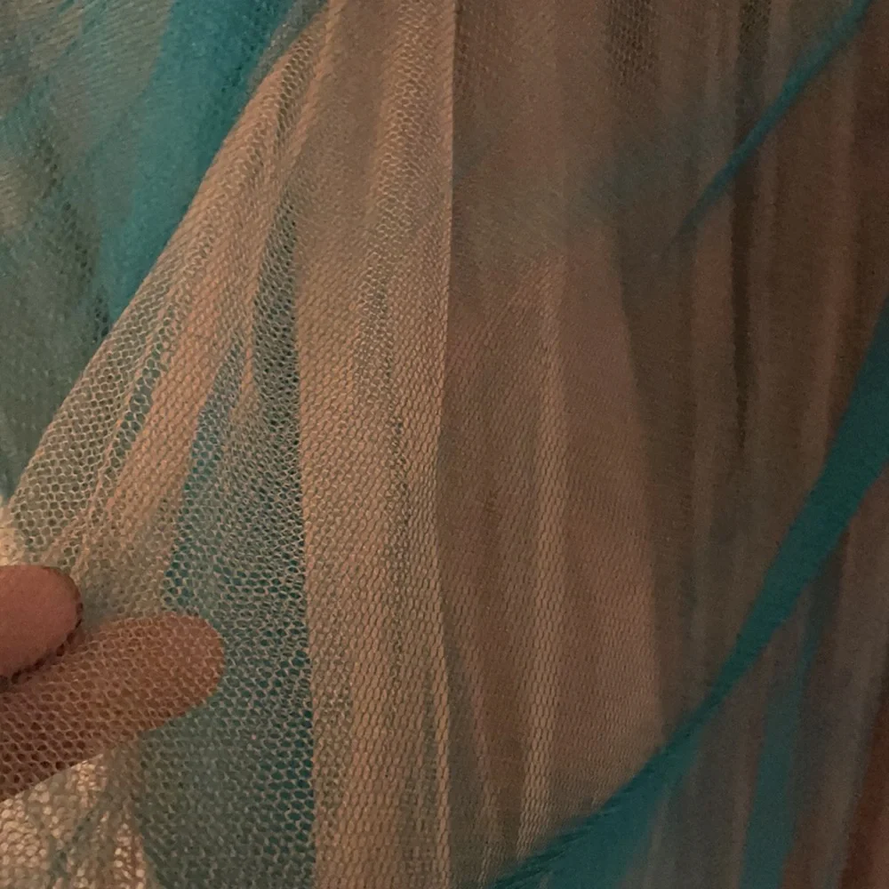 Cache teal and tan tulle cocktail prom dress - Picture 5 of 15